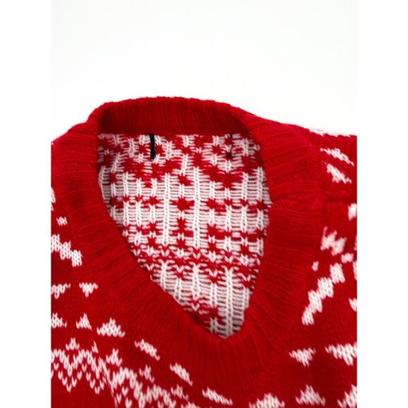 Ugly Christmas LLama Sweater Small Medium Red Candy Cane pullover Blizzard Bay - Picture 3 of 10